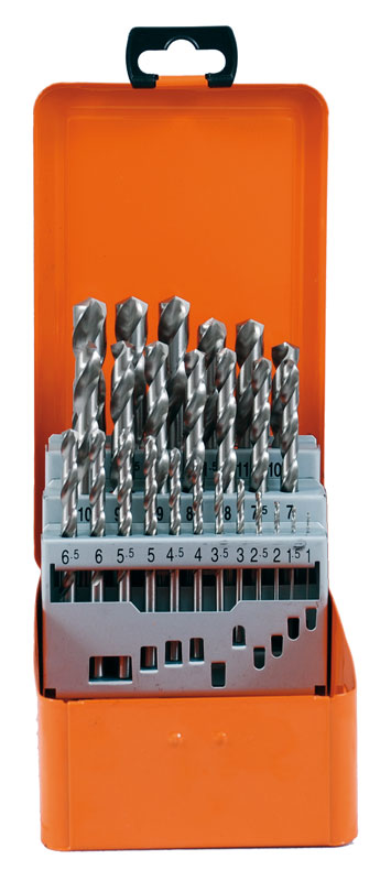 Coffret forets métal HSS DIN338 D. 1 à 10 x 0,25 mm - 37 pièces